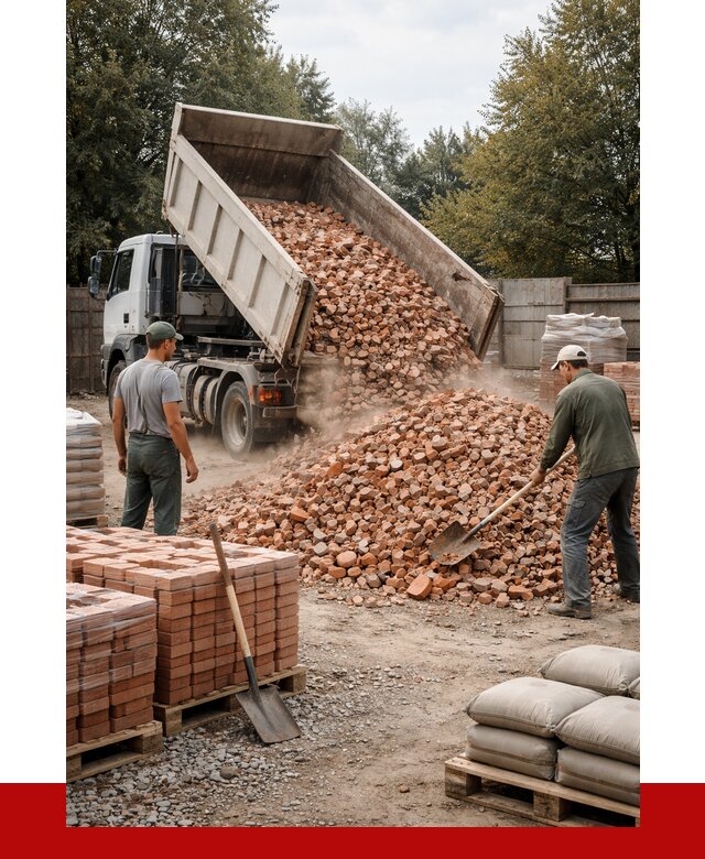 Бой кирпича в Людинове с доставкой от 4275 руб/куб | ПРОНЕРУДЛюд
