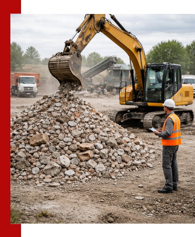 Доставка и вывоз строительного боя в Людинове