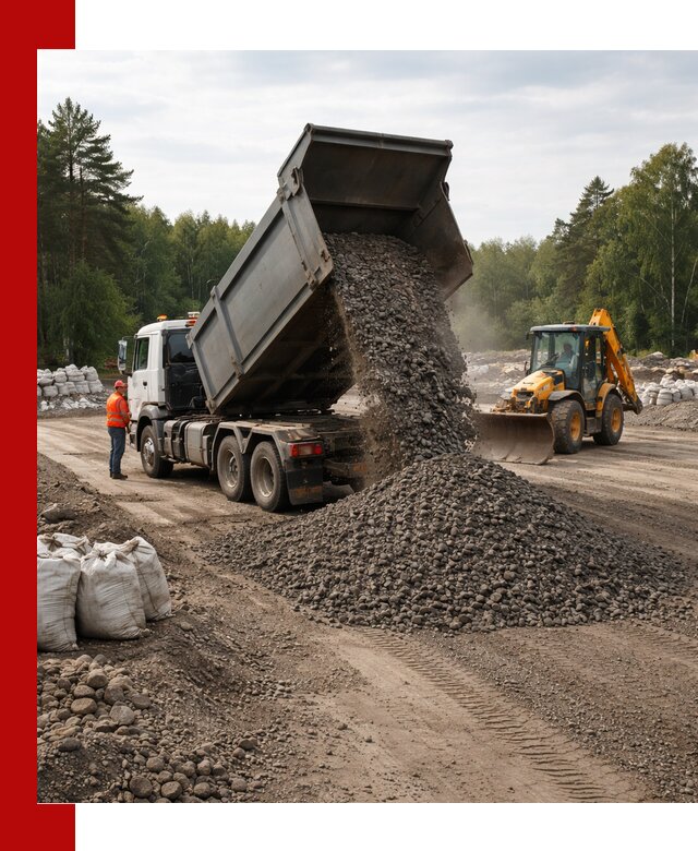Доставка дробленого асфальта в Людинове для дорожных работ