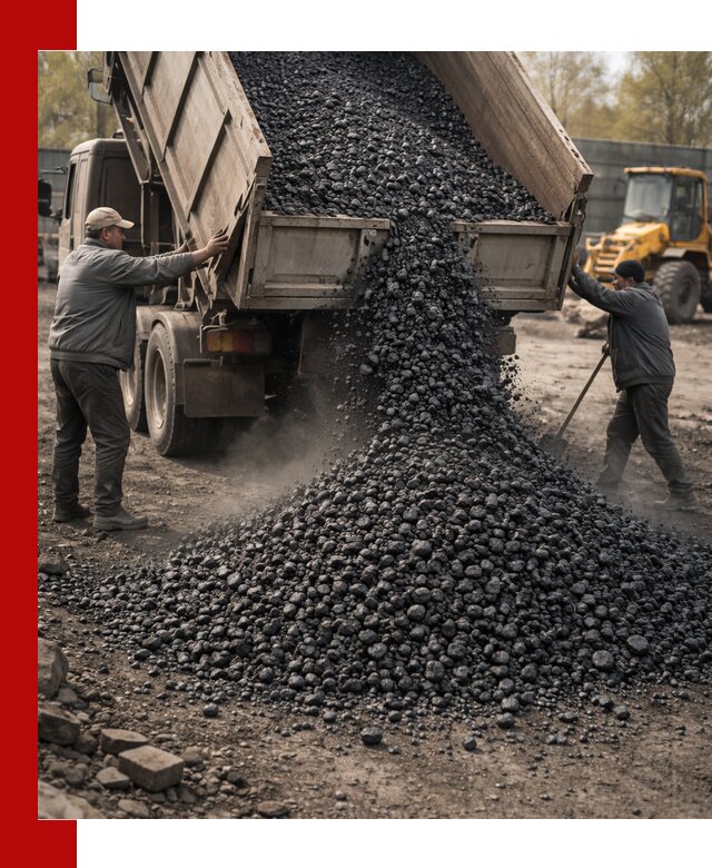 Доставка угля семечка самосвалами в Людинове