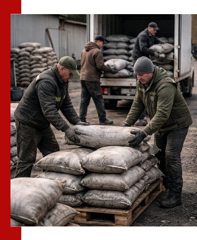 Доставка угля в мешках по выгодным ценам в Людинове