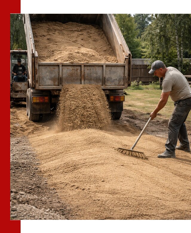 Отсыпка участка песком в Людинове быстро и качественно