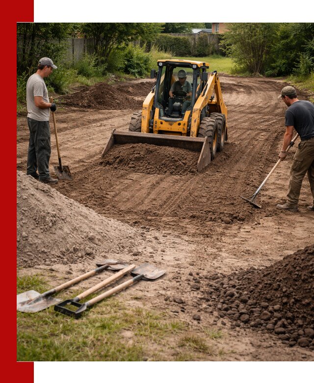 Планировка участка грунтом с вывозом и доставкой в Людинове