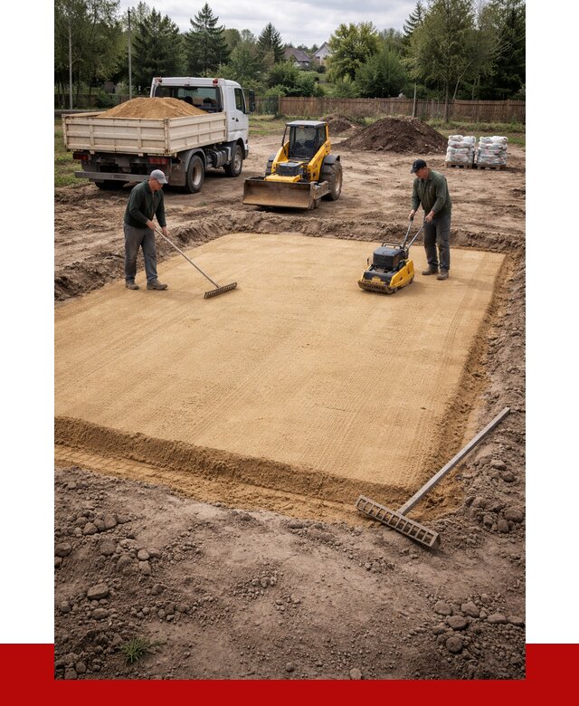 Устройство песчаной подушки в Людинове от 4580 р. ПРОНЕРУДЛюд